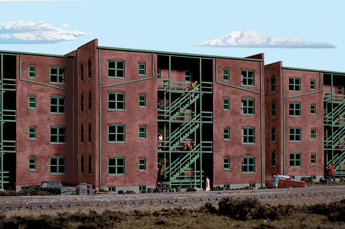 Parkview Terrace Background Building -- Kit - 7-3/4 x 2-3/16 x 6"  19.7 x 5.6 x 15.2cm-2