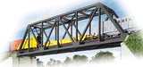 Single-Track Railroad Truss Bridge -- Kit - 20 x 3-1/4 x 5"  50 x 8.1 x 12.5cm-1