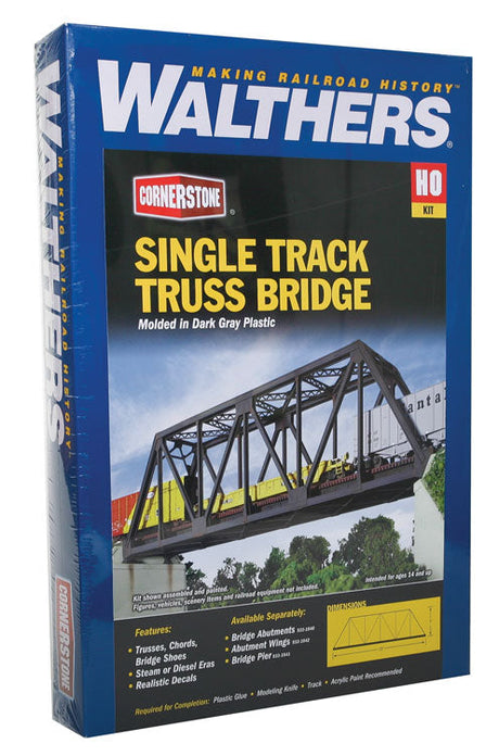 Single-Track Railroad Truss Bridge -- Kit - 20 x 3-1/4 x 5"  50 x 8.1 x 12.5cm-2