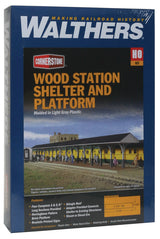 Wood Station Shed & Platform -- Kit - 4 Sections Each: 5-5/8 x 2-3/8 x 2-3/8"  14 x 5.9 x 5.9cm-3