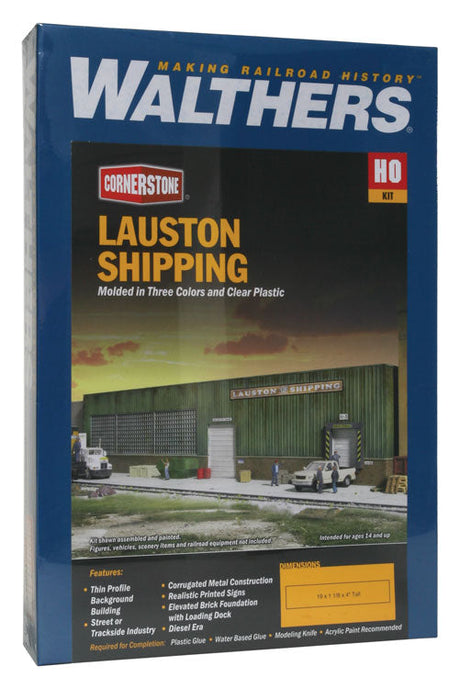 Lauston Shipping Background Building -- Kit - 19 x 1-1/8 x 4"  48.2 x 2.8 x 10.1cm-3