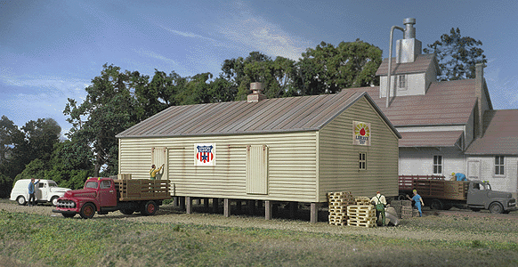 Co-Operative Storage Shed on Pilings -- Kit - 4-1/4 x 2-3/4 x 2-1/4"  10.6 x 6.8 x 5.6cm-1