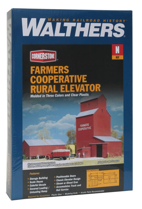 Farmer's Co-op Rural Grain Elevator -- Kit - Elevator: 4-3/8 x 5-3/8 x 6"  11 x 13.7 x 15.2cm-3