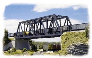 Double-Track Truss Bridge -- Kit - 10 x 2-3/4 x 2-3/4"  25 x 6.8 x 6.8cm-1