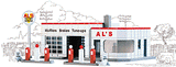 Al's Victory Service Gas Station -- Kit - 3-1/4 x 2-1/4"  8.1 x 5.6cm-1