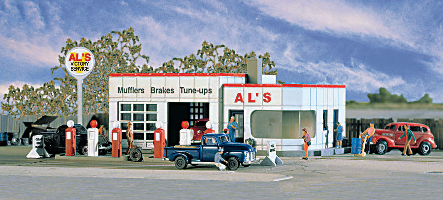 Al's Victory Service Gas Station -- Kit - 3-1/4 x 2-1/4"  8.1 x 5.6cm-2