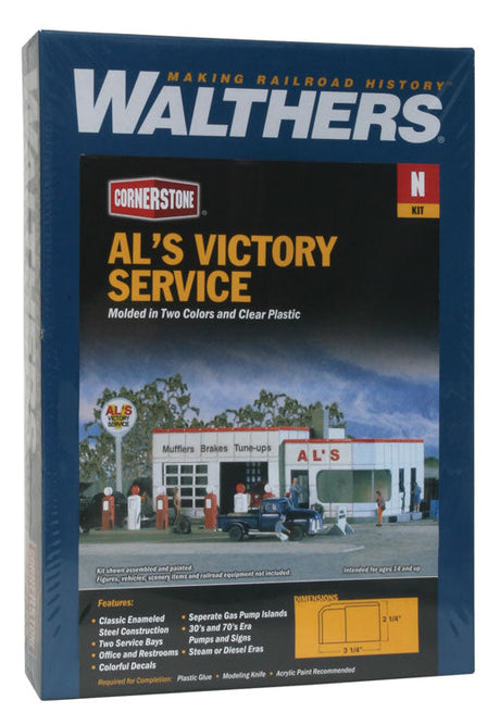 Al's Victory Service Gas Station -- Kit - 3-1/4 x 2-1/4"  8.1 x 5.6cm-3