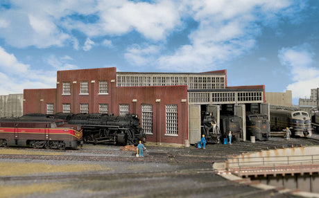 Modern Roundhouse 3 Add-On Stalls -- Kit - 10-13/16 x 3-15/16"  27.4 x 10cm; Stall Width at Rear: 3-3/16"  8.1c-2