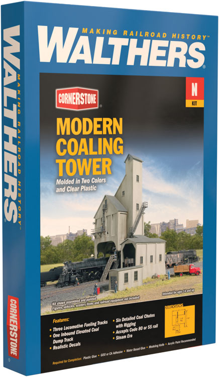 Modern Coaling Tower -- Kit - 5 x 5-1/4 x 7-1/4"  12.7 x 13.3 x 18.4cm-2