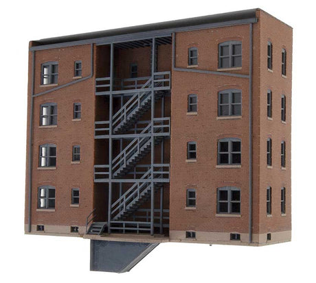 Parkview Terrace Background Building -- Kit - Tuscan w/Dark Green Trim 4-5/8 x 3-1/2 x 1-5/8"  11.7 x 8.8 x 4.1cm-2