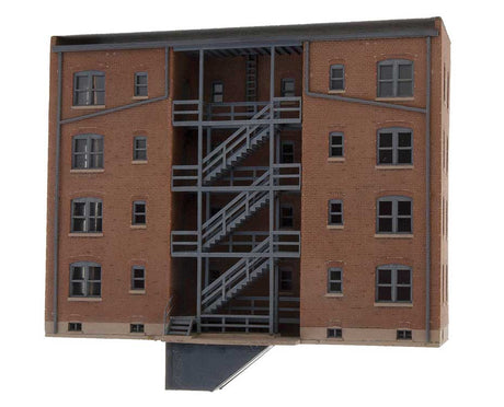 Parkview Terrace Background Building -- Kit - Tuscan w/Dark Green Trim 4-5/8 x 3-1/2 x 1-5/8"  11.7 x 8.8 x 4.1cm-3
