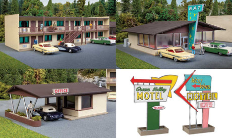 Vintage Motor Hotel with Office and Restaurant -- Kit-1