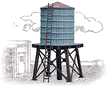 Wooden Water Tank pkg(3) -- Kit - Each: 4 x 2-3/8"  10.1 x 6cm-1