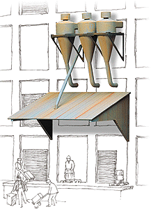 Wall-Mount Industrial Dust Collectors -- Kit pkg(3)