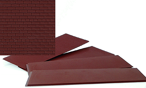 Brick Sheet - 4 x 9-3/4"  10.1 x 24.7cm pkg(4) -- Dark Red-1