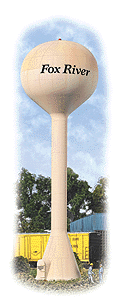 Modern Water Tower -- Kit - 9-1/2"  23.7 Tall x 3-1/8"  7.8cm Diameter-1