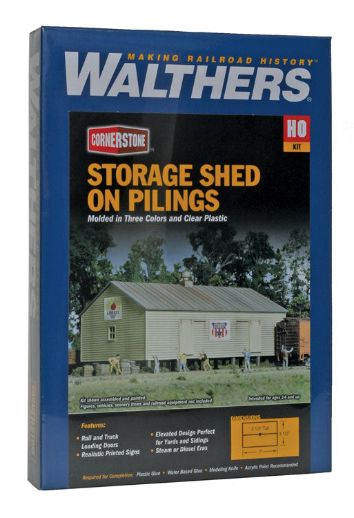 Storage Shed on Pilings -- Kit - 4-1/2 x 7 x 3-1/2"  11.4 x 8.9cm-3