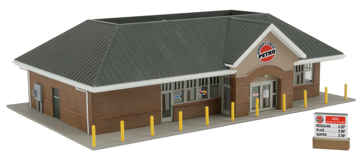 Modern Gas Station -- Kit - Main Building: 10-7/16 x 6-1/2 x 3-1/8"  26.5 x 16.5 x 7.9cm-3