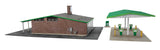 Modernized Gas Station -- Kit - Main Building: 10-1/2 x 9 x 3-3/16"  26.6 x 22.8 x 8cm-2