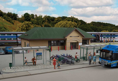 Modern Bus Shelter -- Kit with Accessories-1