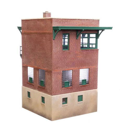 Pennsylvania Railroad Brick Interlocking Tower w/Flat Roof -- Kit - 5-1/4 x 3-1/8 x 5-5/8"  13.3 x 7.9 x 14.2cm-3