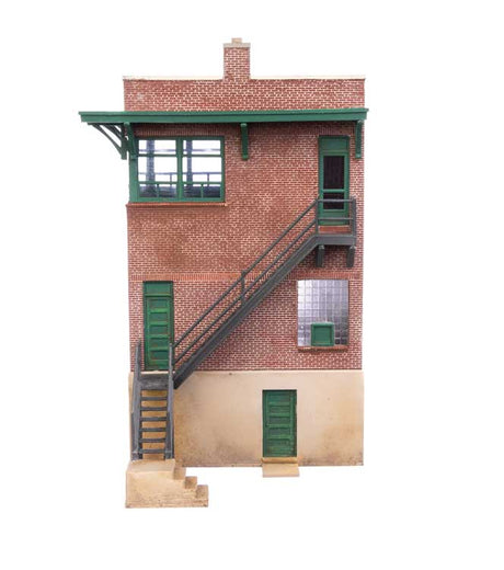 Pennsylvania Railroad Brick Interlocking Tower w/Flat Roof -- Kit - 5-1/4 x 3-1/8 x 5-5/8"  13.3 x 7.9 x 14.2cm-4