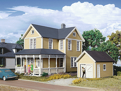 Gold Ribbon Series (TM) -- 109 Elm Street - 2-Story House w/Separate 1-Car Garage