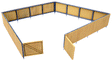 Corrugated Fence -- Kit - Scale Feet: 240'  73.2m; Height: 1-1/4"  3.1cm-1