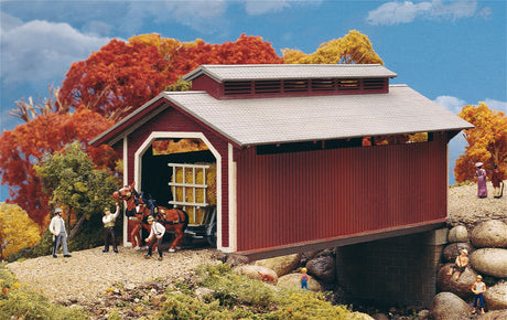 Willow Glen Covered Bridge -- Kit - 8-1/2 x 3-1/2 x 3-1/2"  21.2 x 8.7 x 8.7cm (At Roof)-1