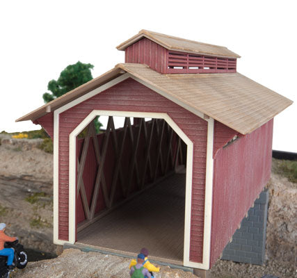 Willow Glen Covered Bridge -- Kit - 8-1/2 x 3-1/2 x 3-1/2"  21.2 x 8.7 x 8.7cm (At Roof)-2