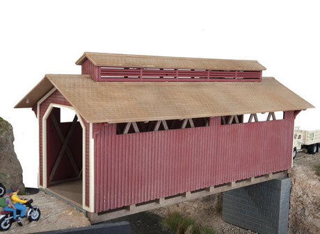 Willow Glen Covered Bridge -- Kit - 8-1/2 x 3-1/2 x 3-1/2"  21.2 x 8.7 x 8.7cm (At Roof)-3