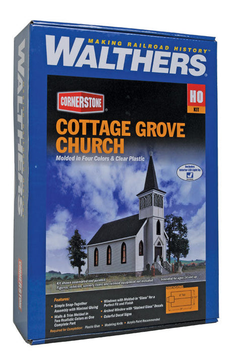 Cottage Grove Church -- Kit - 7 x 3-1/2 x 8"  17.8 x 8.9 x 20.3cm-2