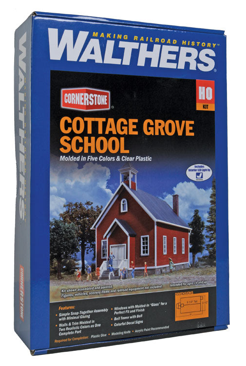Cottage Grove School -- Kit - 7 x 3-1/2 x 5-1/2"  17.5 x 8.7 x 14cm-2