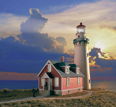 Rocky Point Lighthouse -- Kit - 3 x 8-1/8 x 8-7/8"  7.5 x 20.3 x 22.8cm-1