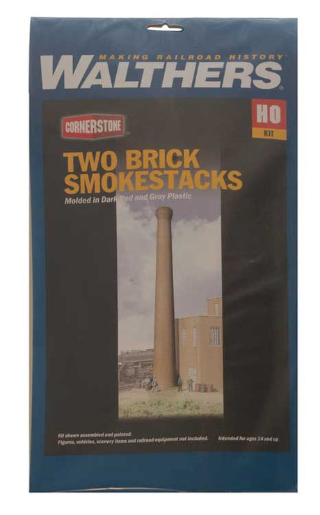 One-Piece Brick Smokestack -- pkg(2) - Assembled - 1-1/4 x 10-1/4"  3.2 x 25.7cm-2
