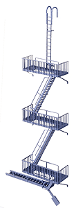Vintage Fire Escape -- Kit-1