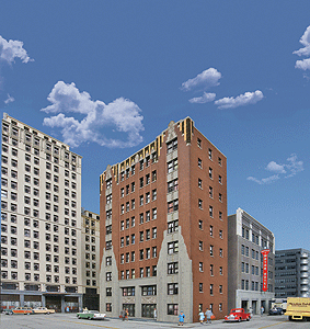 City Apartment Background Building -- Kit - 8-1/8 x 5-3/16 x 12-11/16"  20.6 x 13.2 x 32.2cm-1