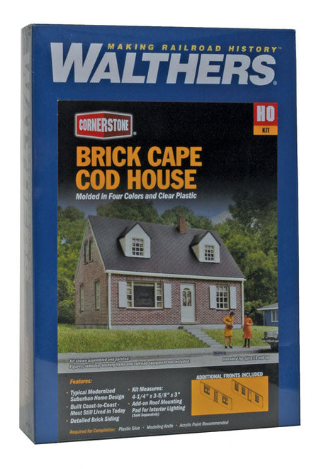 Brick Cape Cod House -- Kit - 4-1/4 x 3-5/8 x 3"  10.7 x 9.2 x 7.6cm-3