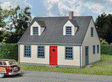 Cape Cod House -- Kit - 4-1/4 x 3-5/8 x 3"  10.7 x 9.2 x 7.6cm-1