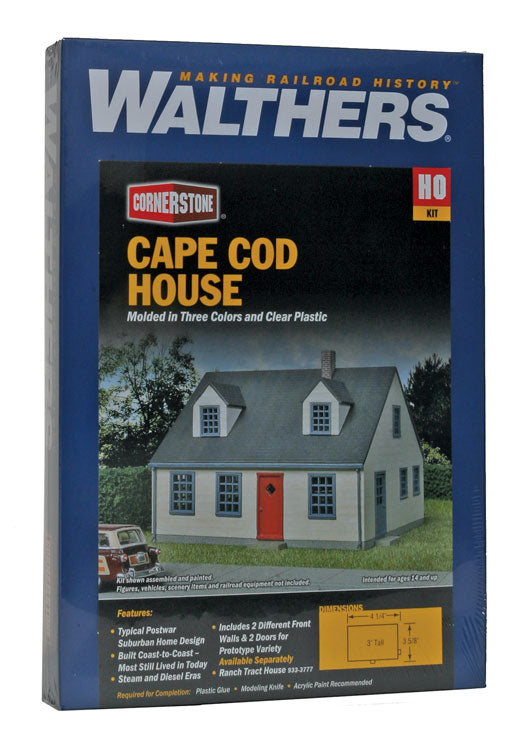 Cape Cod House -- Kit - 4-1/4 x 3-5/8 x 3"  10.7 x 9.2 x 7.6cm-3