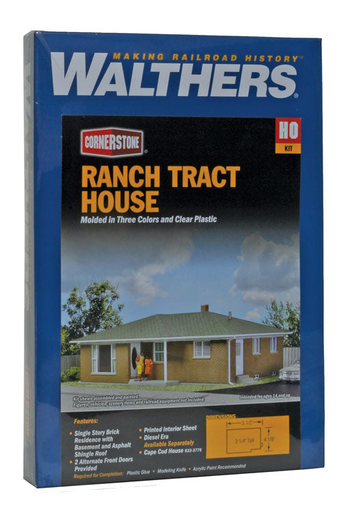 Ranch Tract House -- Kit - 5-1/2 x 4-1/8 x 2-1/4"  13.9 x 10.4 x 5.7cm-3
