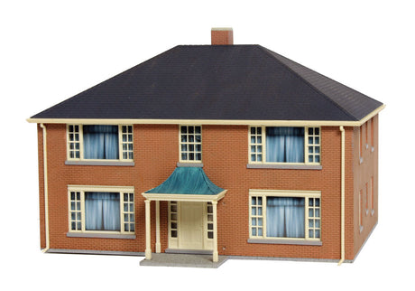 Four-Unit Brick Apartment Building -- Kit - 5-3/4 x 5-13/16 x 3-5/8"  14.6 x 14.7 x 9.2cm-3
