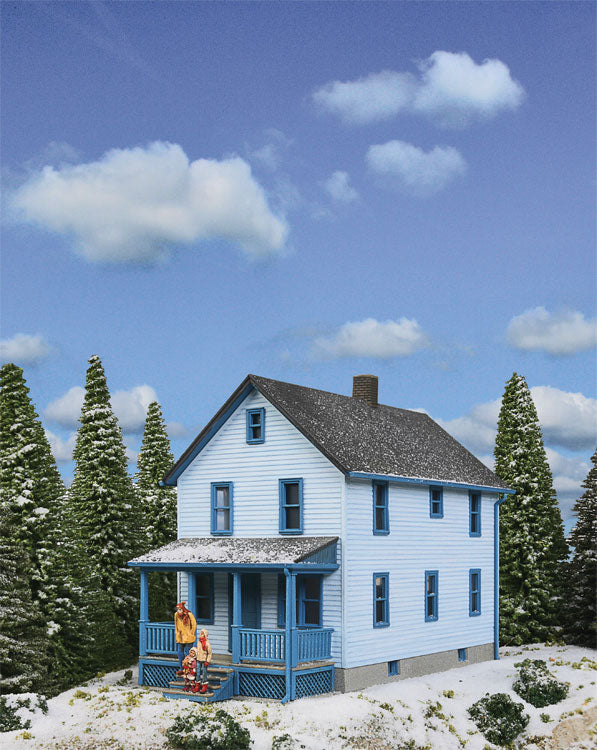 Two-Story Frame House -- Kit - 5 x 2-1/2 x 4-1/16"  12.7 x 6.3 x 10.3cm-1