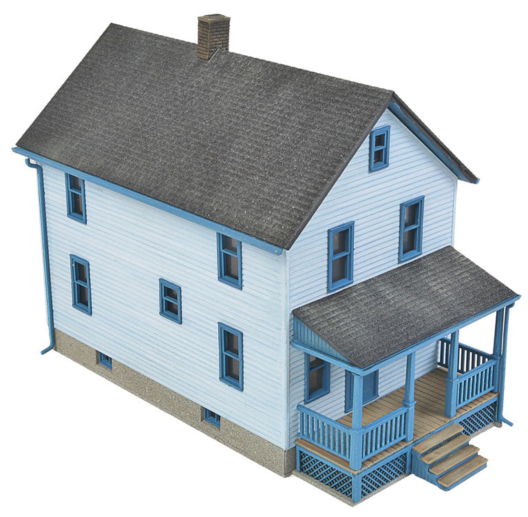 Two-Story Frame House -- Kit - 5 x 2-1/2 x 4-1/16"  12.7 x 6.3 x 10.3cm-2