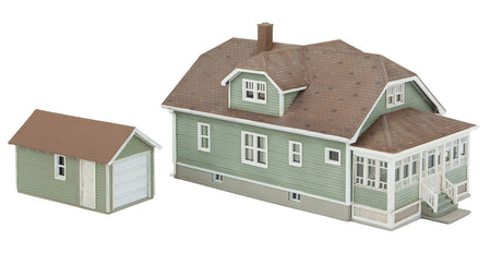 Updated American Bungalow with Single-Car Garage -- Kit - House measures: 6-11/32 x 3-5/8 x 3-1/2"  16.1 x 9.1 x 8.8cm-2