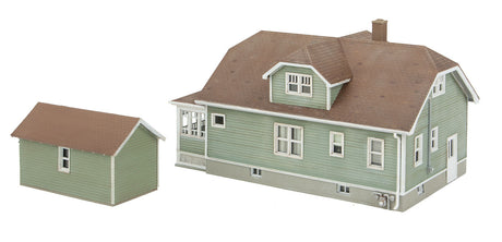 Updated American Bungalow with Single-Car Garage -- Kit - House measures: 6-11/32 x 3-5/8 x 3-1/2"  16.1 x 9.1 x 8.8cm-3