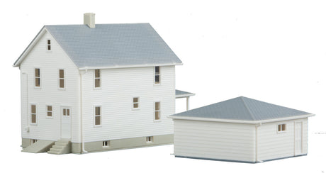 Two-Story House with Garage -- Kit - 5 x 2-1/2 x 4-1/16  12.7 x 6.3 x 10.3cm-2