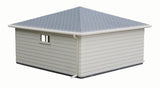 Two-Car Garage -- Kit - 3-1/8 x 3-1/8 x 2"  7.9 x 7.9 x 5cm over eaves-3
