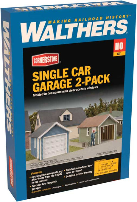 Single-Car Garage pkg(2) -- Kit - Each: 2-5/8 x 1-5/8 x 1-11/16"  6.6 x 4 x 4.1cm-8