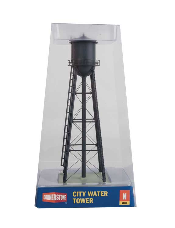City Water Tower -- Assembled - Black - 2-3/8 x 2-3/8 x 7"  6 x 6 x 17.8cm-2